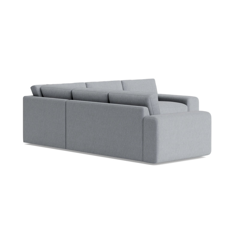 The OG Corner Sectional, Performance Weave - Zinc, Right Hand Facing
