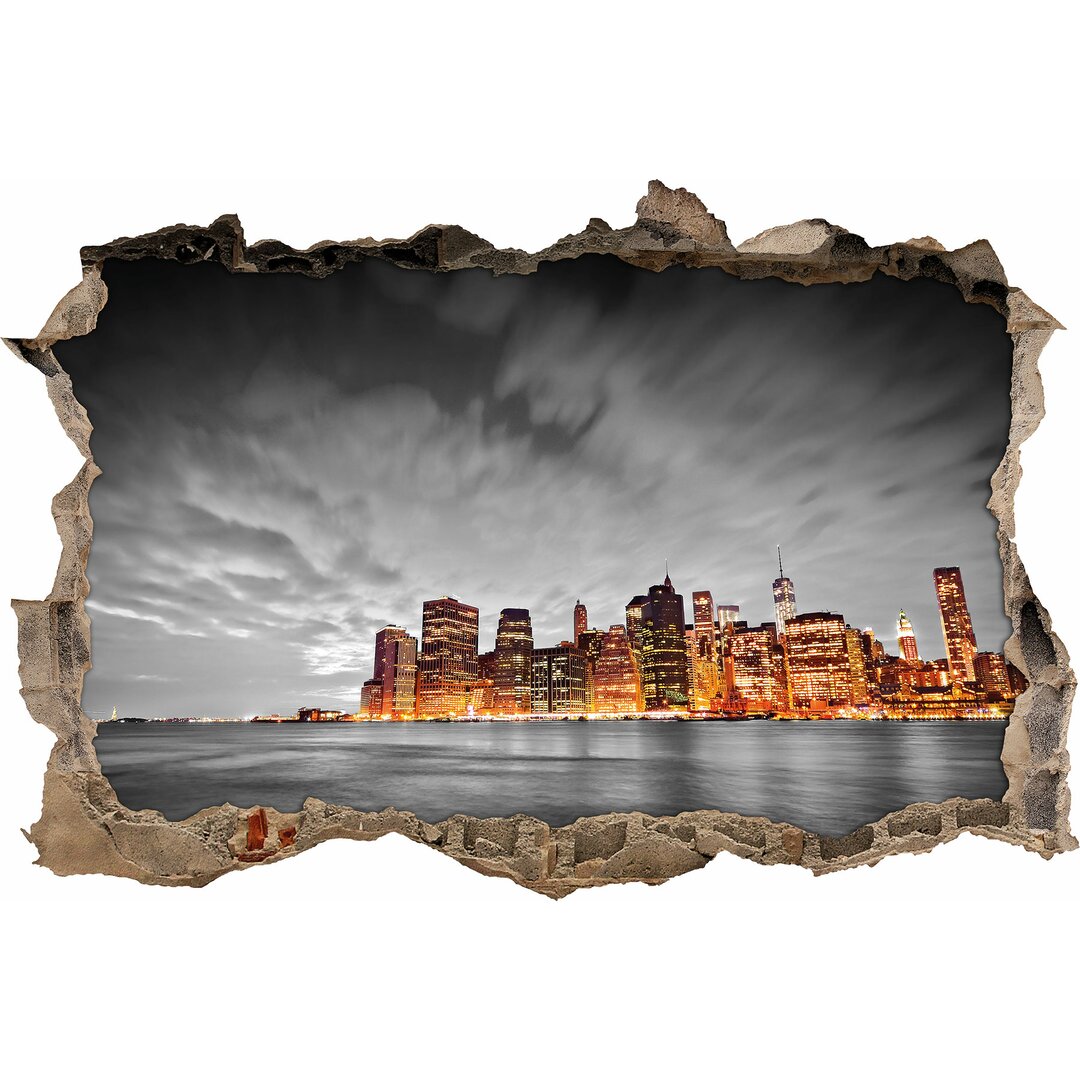 Wandtattoo Skyline von New York bei Nacht