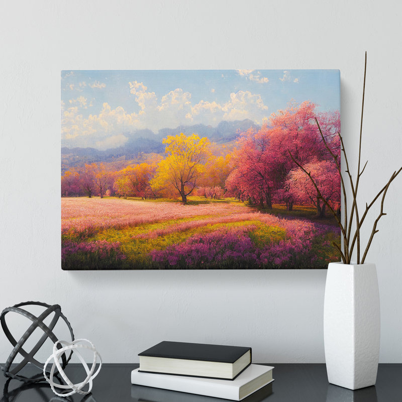 Spring Meadow Landscape Vol.5 - Wrapped Canvas