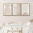 Mid Century Modern Boho Duotone Beige Abstract Shape Framed Canvas 3 Pieces Print Wall Art Neutral Decor-73227862-73227861