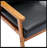 Accent Chairs Set of 2 with Side Table, Wood and Fabric Armchairs Side Chair-1814407674