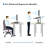Sit- Stand Desk Converter, Height Adjustable Dual Tiered Computer Workstation, Sit Standing Converter With Platform, Ergonomic X-frame Riser For Pc Computer Screen, Keyboard, Laptop Up To 15kg-1009206347