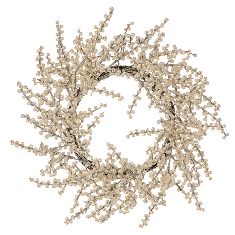 24" Waterproof Winter Berry Wreath