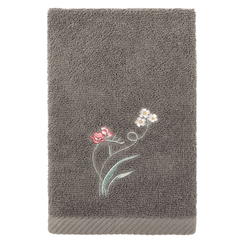 Débarbouillette en coton turc, Gris anthracite, Hand Towel, Bath Towel, Fingertip Towel