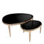 Side Table Livana Vintage Brass Finish - Stand Set Of 2
