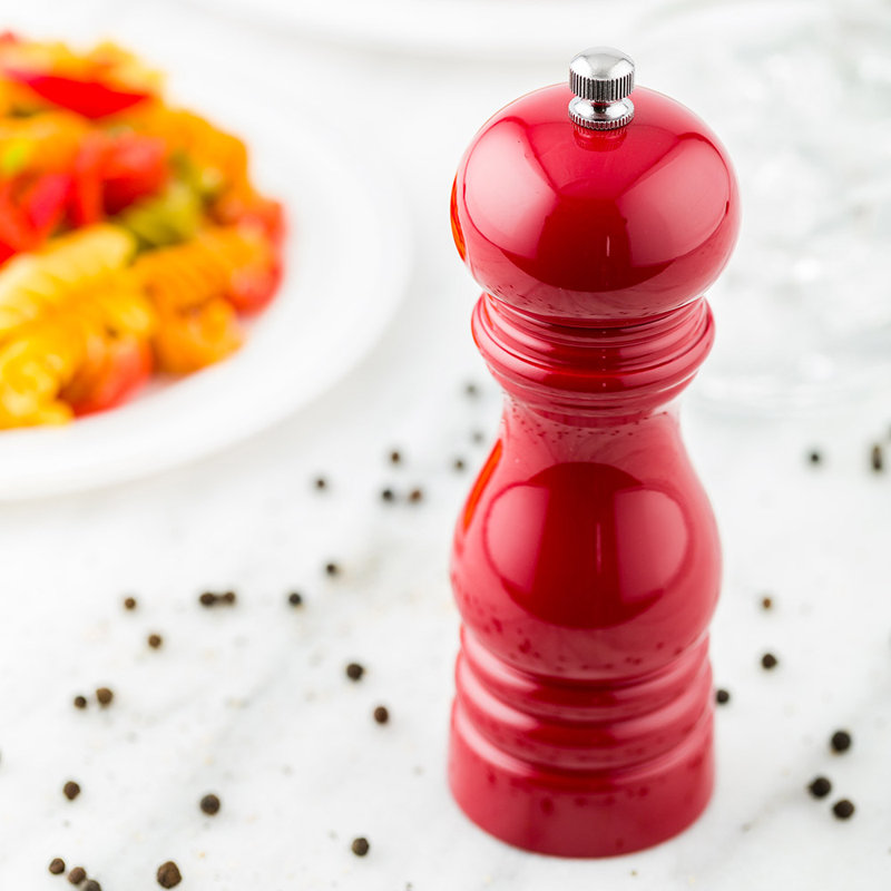 Pepper Mill, 6" H x 2" W x 2" D, Red