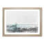Solo Red Sailboat & Seascape in Abstract - Framed Print-55726382-55726388