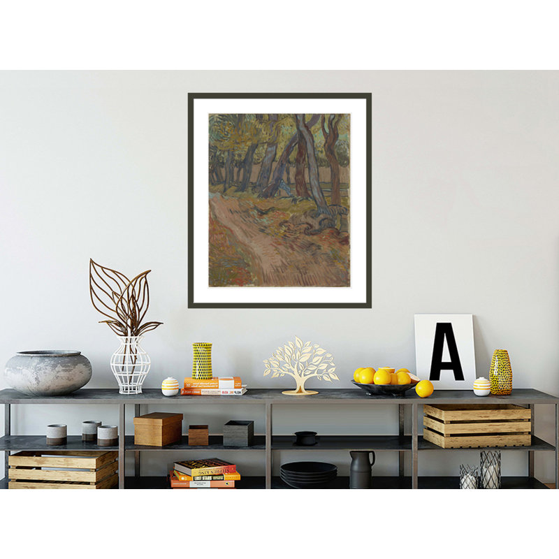 Sentier dans le jardin de l'asile par Vincent van Gogh, H 39,3 po x l 33,5 po