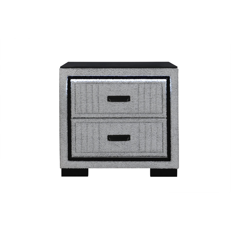 Table de chevet, armoire de chevet pour chambre à coucher, Gris