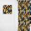 Motif géométrique industriel gris et jaune - Rideau obscurcissant géométrique abstrait - 1 panneau-107562557