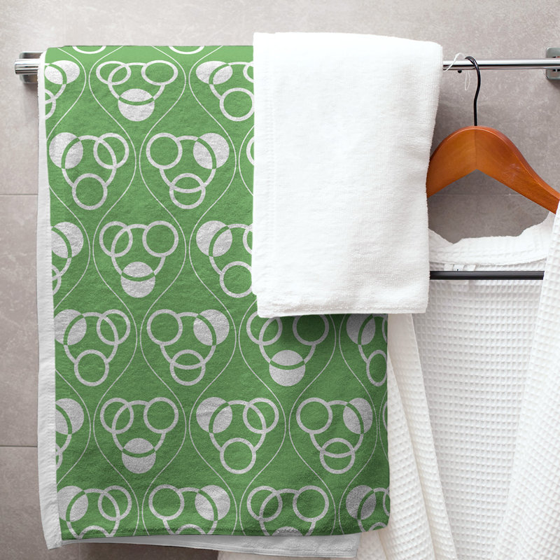 Jordao Bath Towel, Green/White