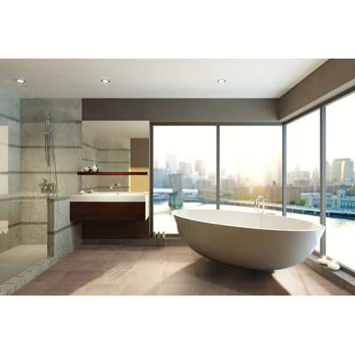 Marzana Dune 12 in. x 12 in. Honed Marble Floor and Wall Tile