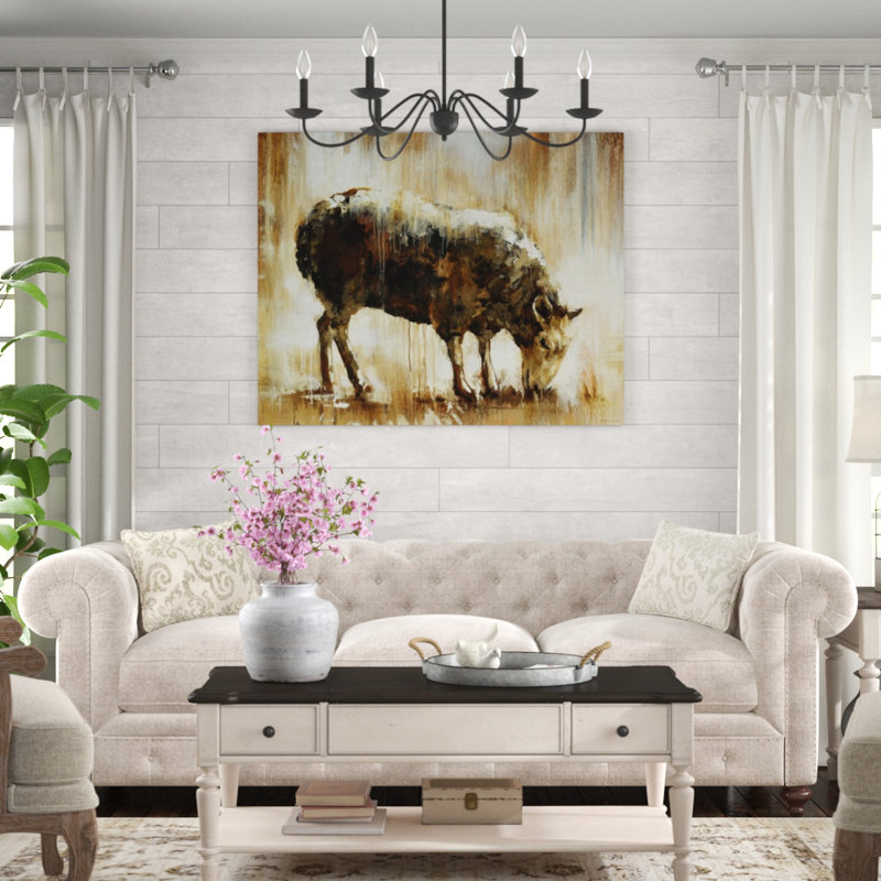 «Black Sheep» par Chelsea Art Studio - impression, H 54 po x l 68 po, Image au pinceau gel
