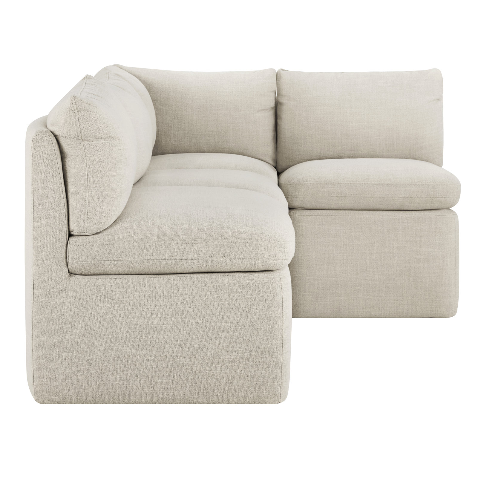 Alayaa Corner Dining Banquette, Effie Linen Performance