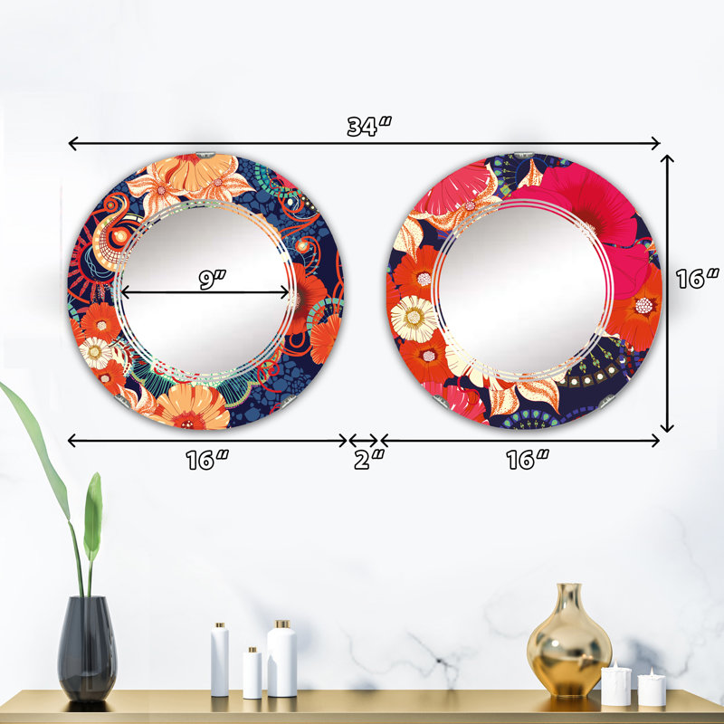 Ensemble de 2 miroirs sans cadre