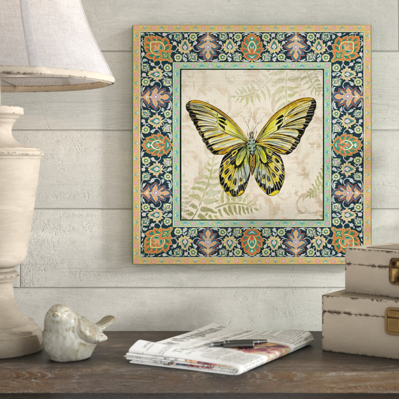 « papillons 1 », reproduction d’impression sur toile tendue, H 14 po x l 14 po