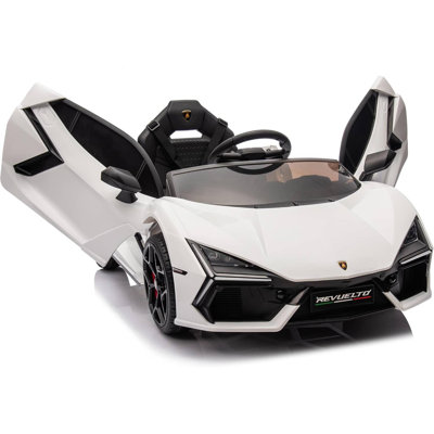 Voiture pour enfant Lamborghini Revuelto 12V, voiture de sport électrique avec télécommande, Bluetooth, musique et lumières DEL