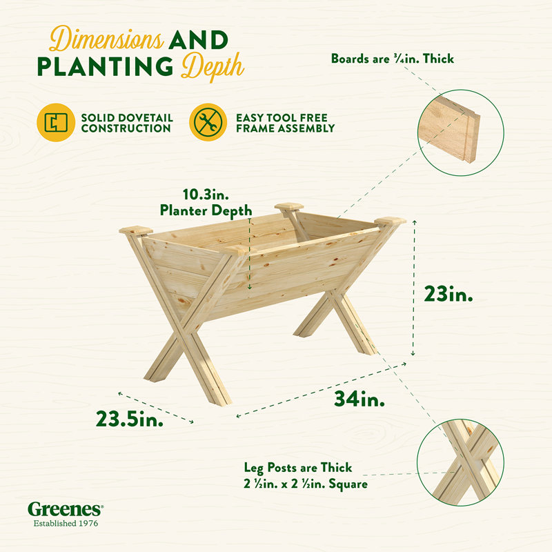 Wood Elevated Planter