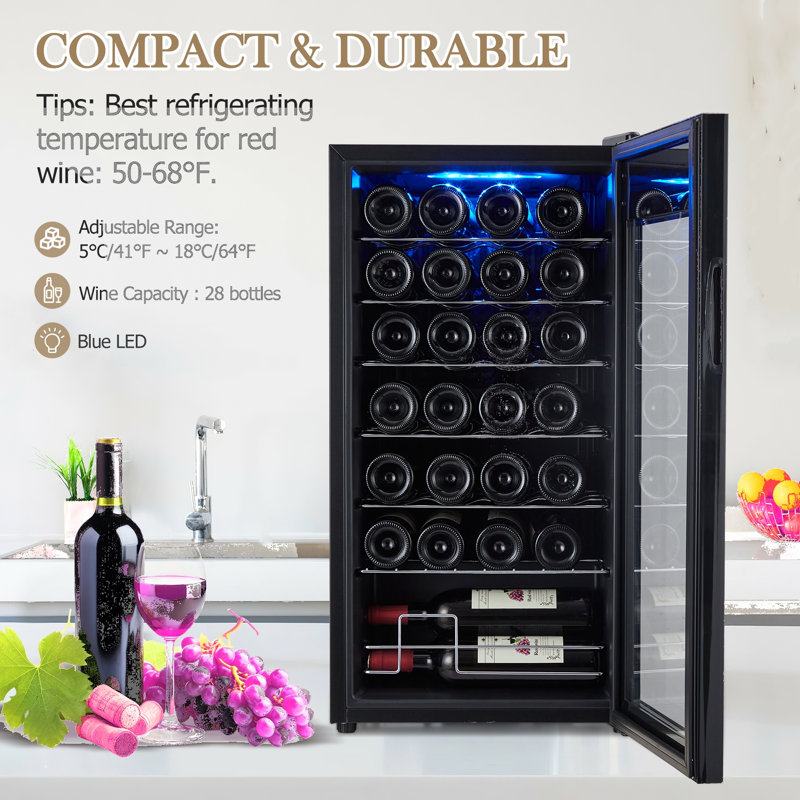 Yesurprise Single Zone 13.9'' 28 Bottle Accent
