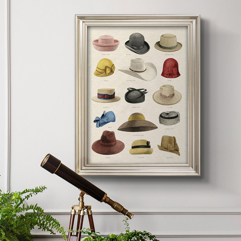 «Vintage Hats III», reproduction sur toile encadrée, L 29 po x H 41 po