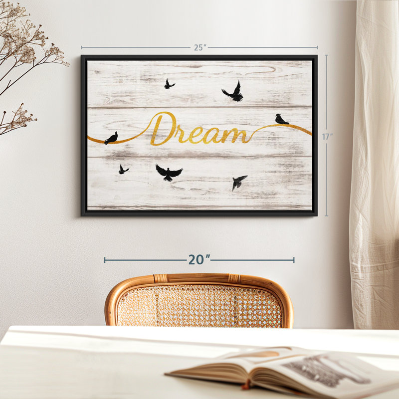 «Dream Typographie V, art mural», H 17 po x l 25 po