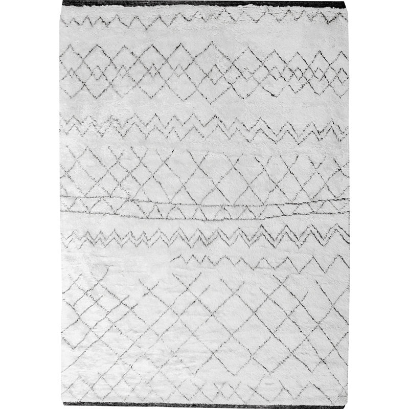 Wool Moroccan Area Rug, Rectangle 8' x 10'