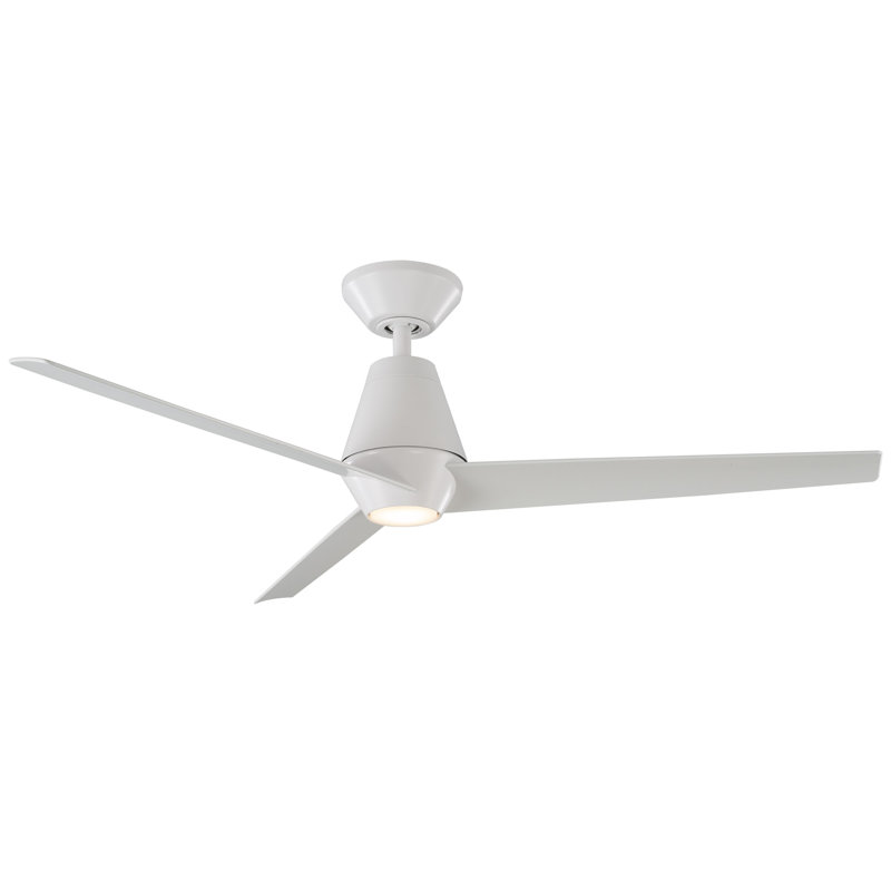 52" 3 - Blade Outdoor/Indoor Smart Propeller Ceiling Fan with Light Kit with Selectable Color Temperature Included, Works With Alexa and iOS or Android App