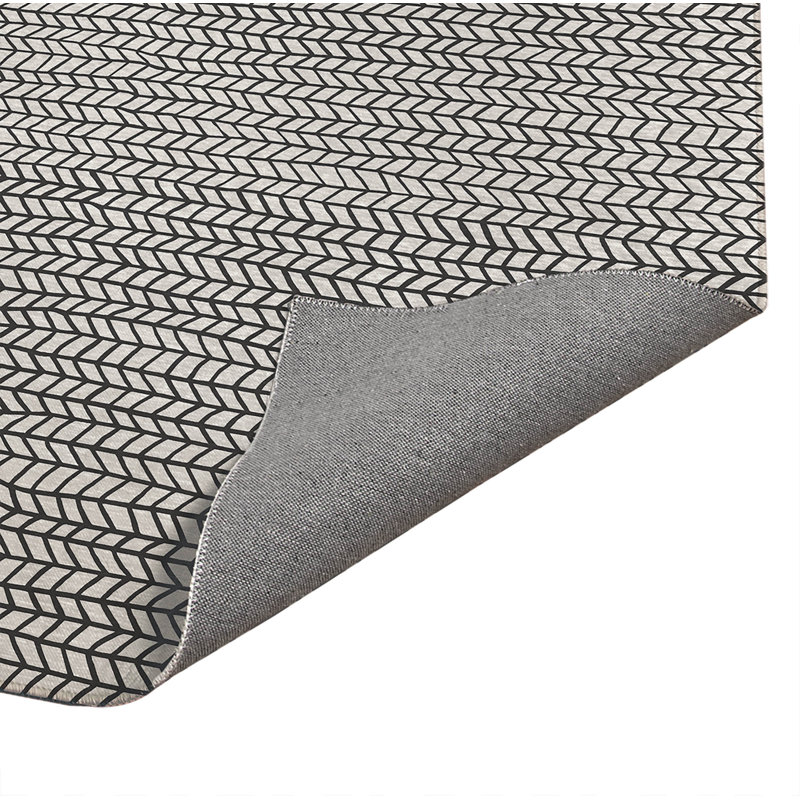 Tapis d'extérieur à motif de chevrons antidérapant, Rectangle 4pi x 6 pi