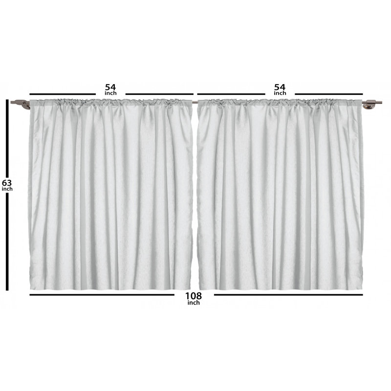 Forest Semi-Sheer Rod Pocket Curtain Panels, 54" W x 63" L