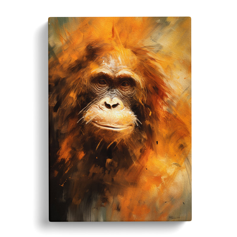 Orangutan Gestural - Wrapped Canvas