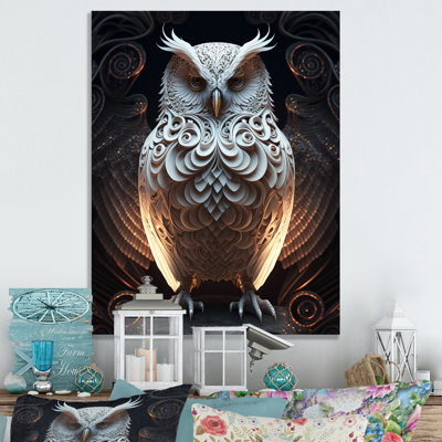 " Luminous White Owl I "