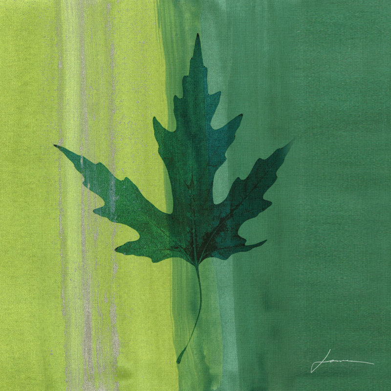 Silver Leaf Tile V by James Burghardt - Wrapped Canvas Painting, 91cm H x 91cm W