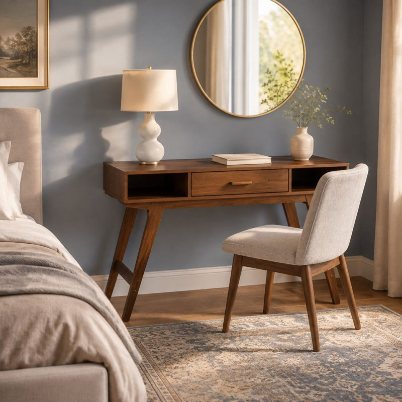 Lorello Solid Wood Base Writing Desk