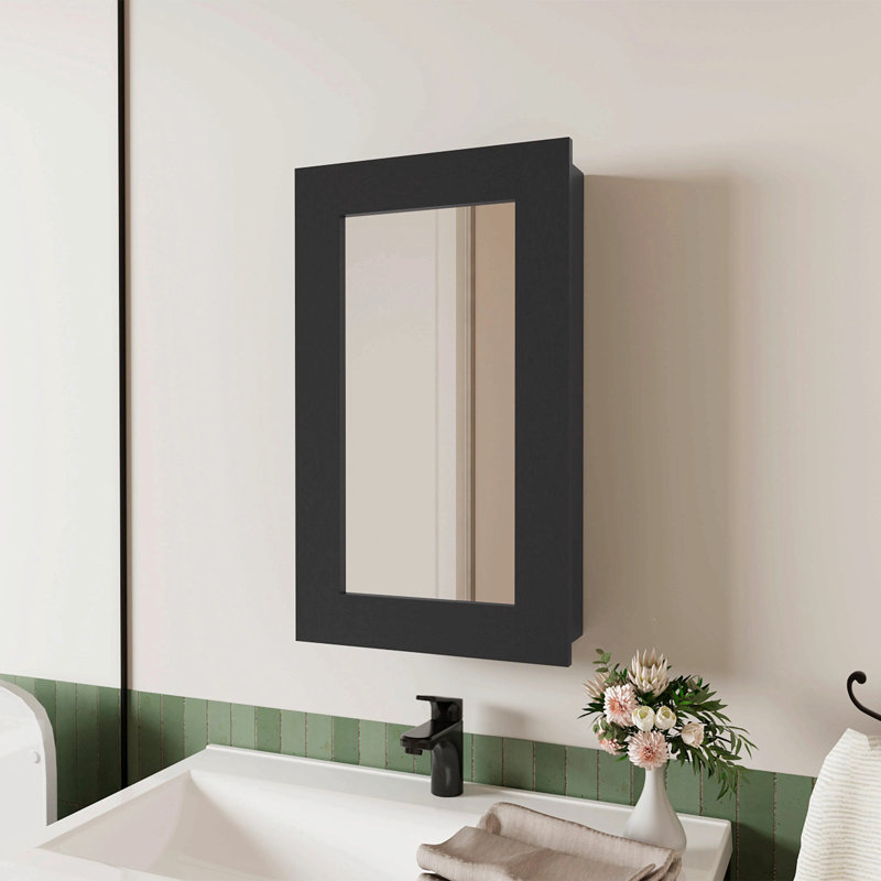 Pharmacie avec miroir inclus, Black