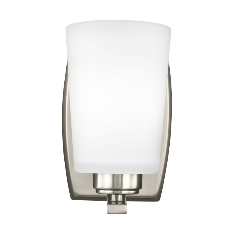 Franport One Light Wall / Bath Sconce from Generation Lighting , Brushed Nickel, No