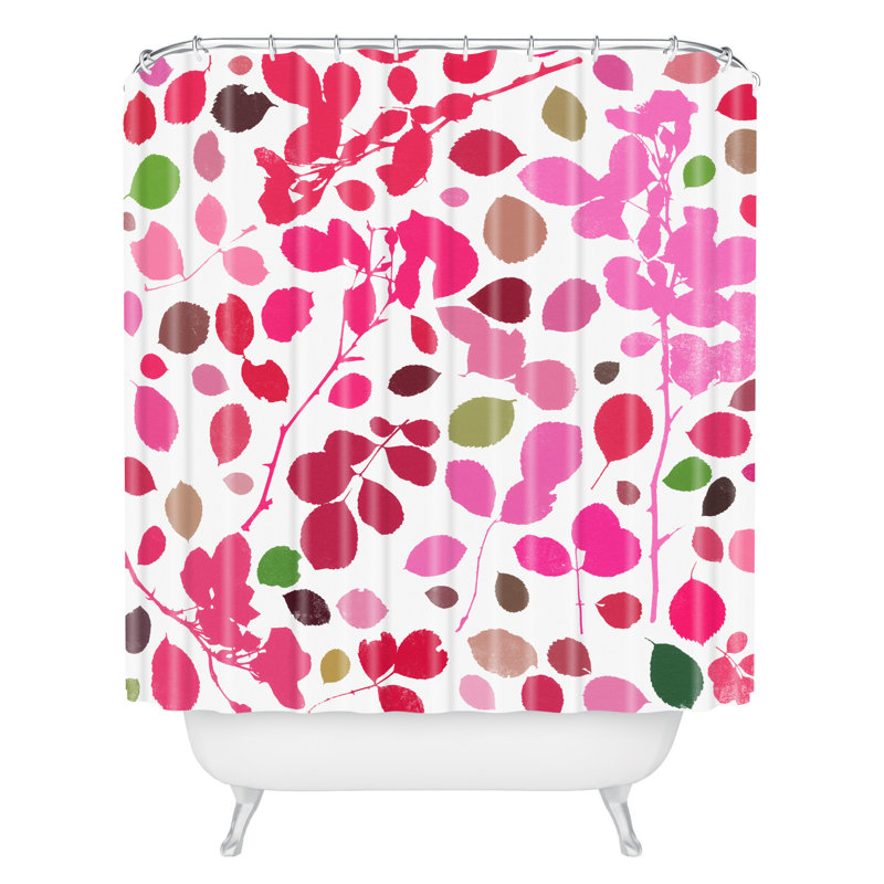 Rideau de douche simple garima dhawan wildrose, Rose