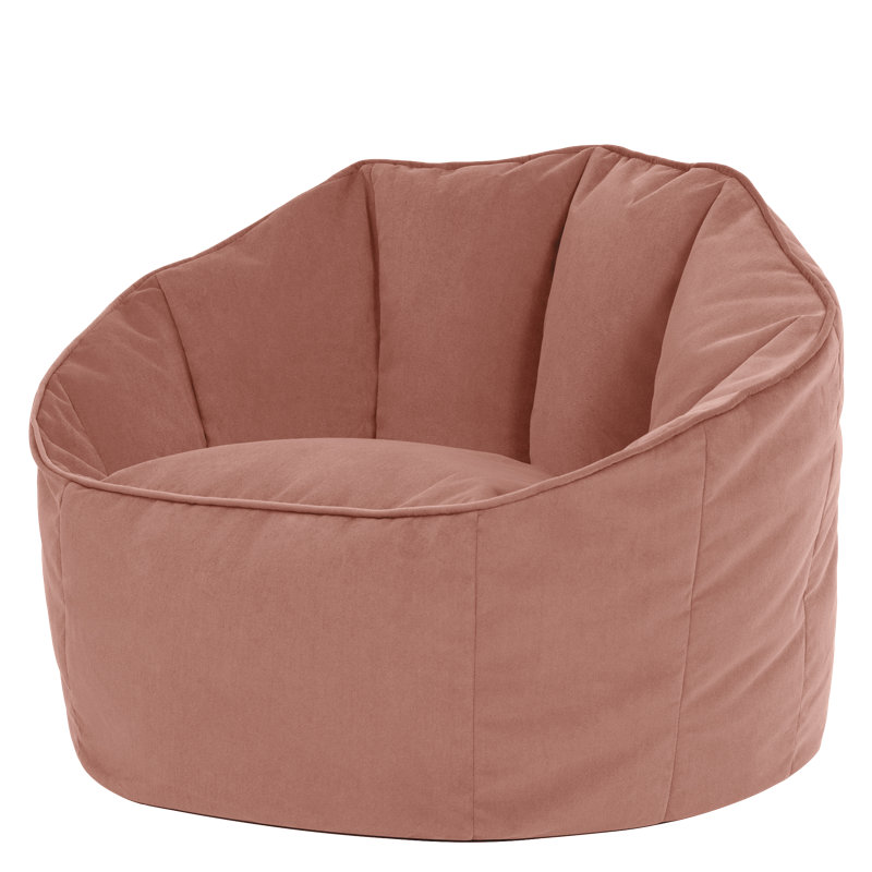 icon Milano Velvet Bean Bag Chair, Dusk Pink