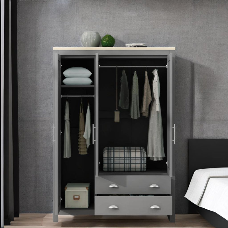 Bealer 47.2 " W Armoire, Silver