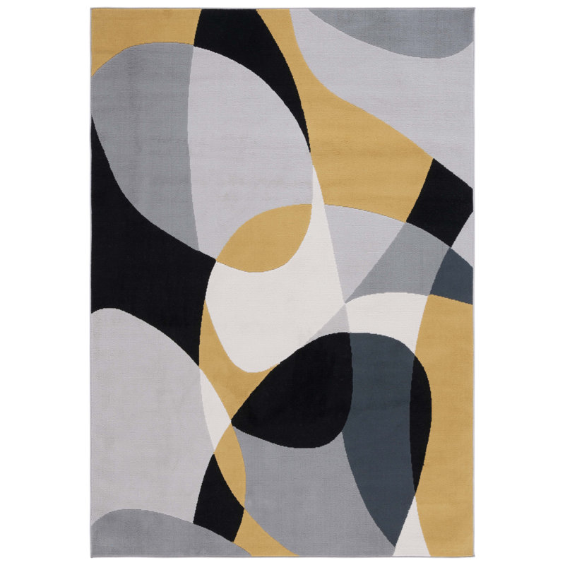 Tapis abstrait Odyssey Performance, Carré 6 pi 7 po