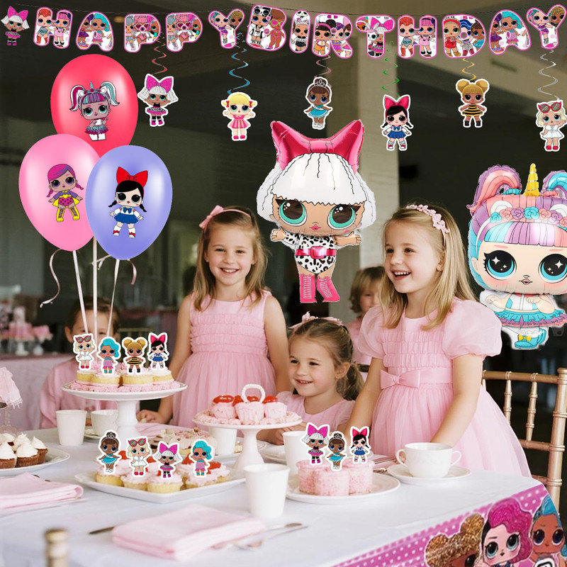 Lol Surprise Dolls, 35 pièces de décoration d'anniversaire LOL