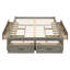 Lit plateforme double avec 6 tiroirs de rangement, gris antique-1601254552-1601254553