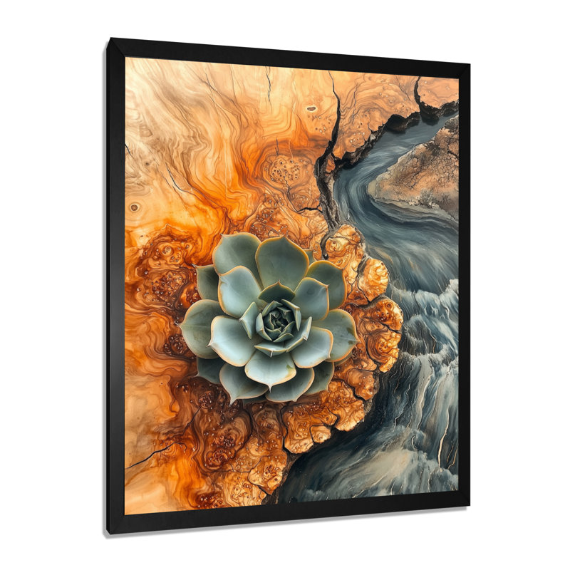 Murtagh - impressions sur toile florales, H 32 po x l 24 po, Noir, Reproduction encadrée d'une seule photo
