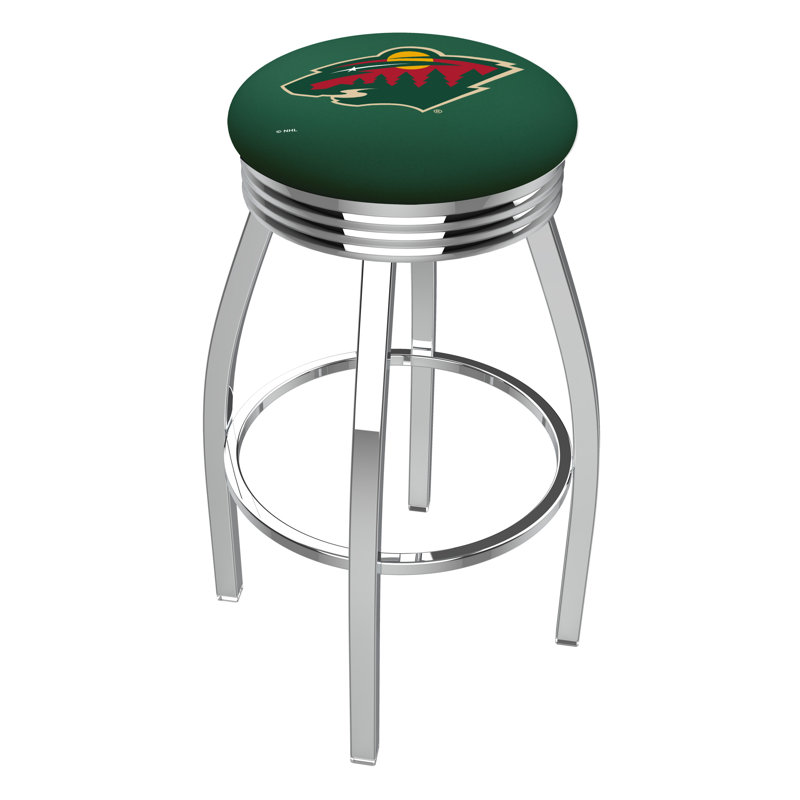 NHL Swivel Bar Stool, Minnesota Wild, Counter Stool (25" Seat Height)