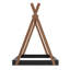 Un lit de plancher conçu comme une tente, avec une structure triangulaire.-520859692-520859695