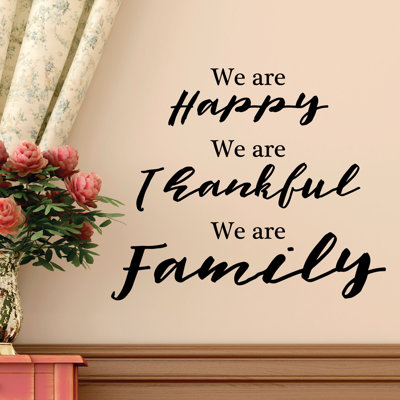 Adhésif décoratif « happy heureusement family »