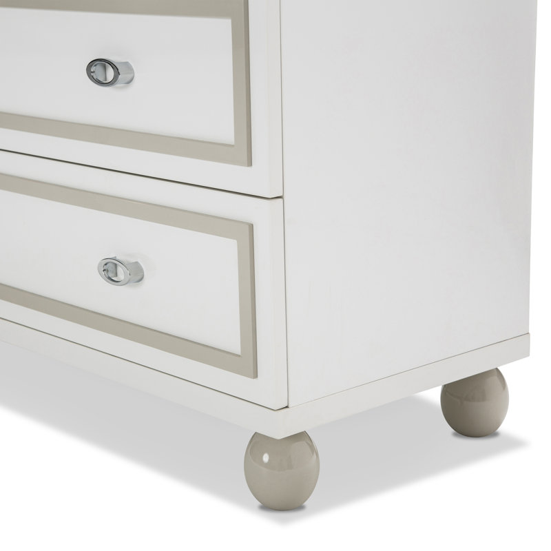 Commode 7 tiroirs Sky Tower, Blanc nuage