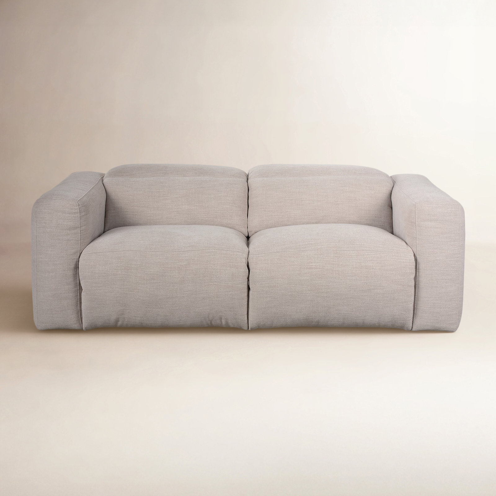 Amed 89" Upholstered Power Reclining Sofa, Laken Stone Polyester Blend