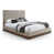 Beige Chenille Fabric / Brown Walnut selected