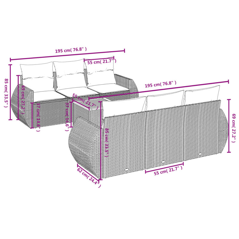 Vidaxl Garden Sofa Set