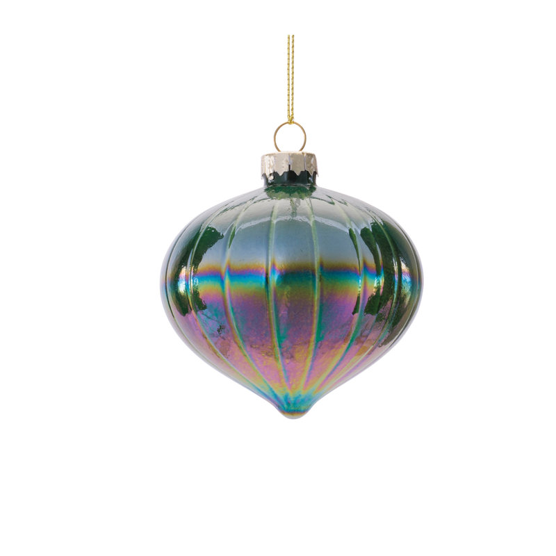Ensemble d'ornements en verre de 12 - 3 po, 3,5 po, 4 po
